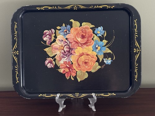 Vintage toleware black metal - vintage,